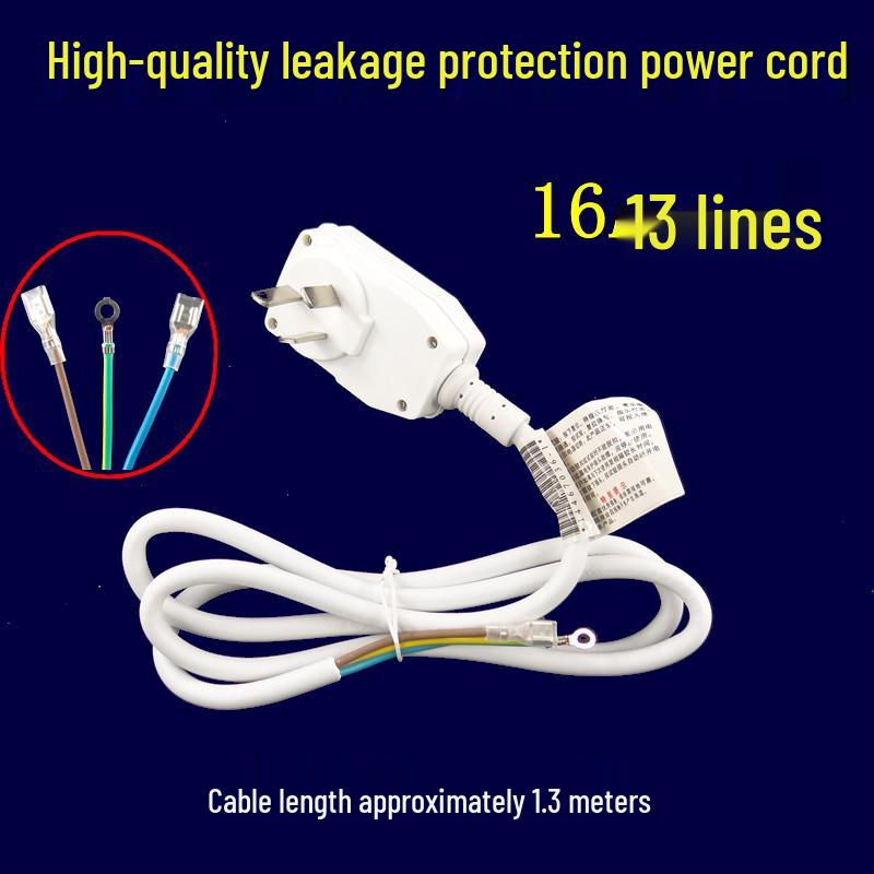 Universal Electric Water Heater Power Cord with 10A16A Leakage Protection and Three-Wire Isolation.