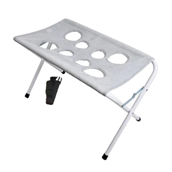 Dog Nail Clipping Assistant Pet Grooming Table with Foldable Stand, Adjustable Strap, Cat Hammock, 8-Hole Trimming Sling Washing Station for