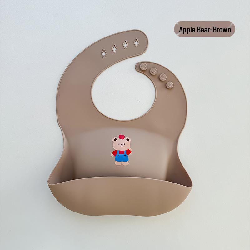 Waterproof Silicone Baby Feeding Bib - Oil-Proof for Infants and Toddlers