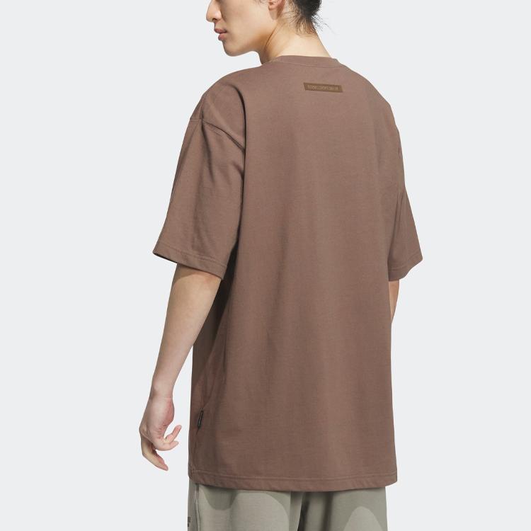 Adidas Verbiage Tee Loose Sports Casual Short Sleeve T-Shirt Men Tops Rock-Layer-Deep-Earth-Brown IP3929
