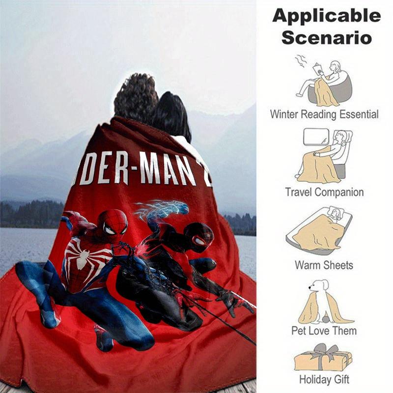 1pc Spider-Man Printing Blanket - Soft, All-Season Throw for Living Room, Bedroom,Personalized Gift with Adorable Cartoon Design