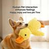 [Chew-Resistant Duck Toy] Chew-Resistant Interactive Yellow Duck Doll with Squeaking Sound | 3 Colors, Bite-Type Plush Toy for Cats&Dogs-Pet Supplies