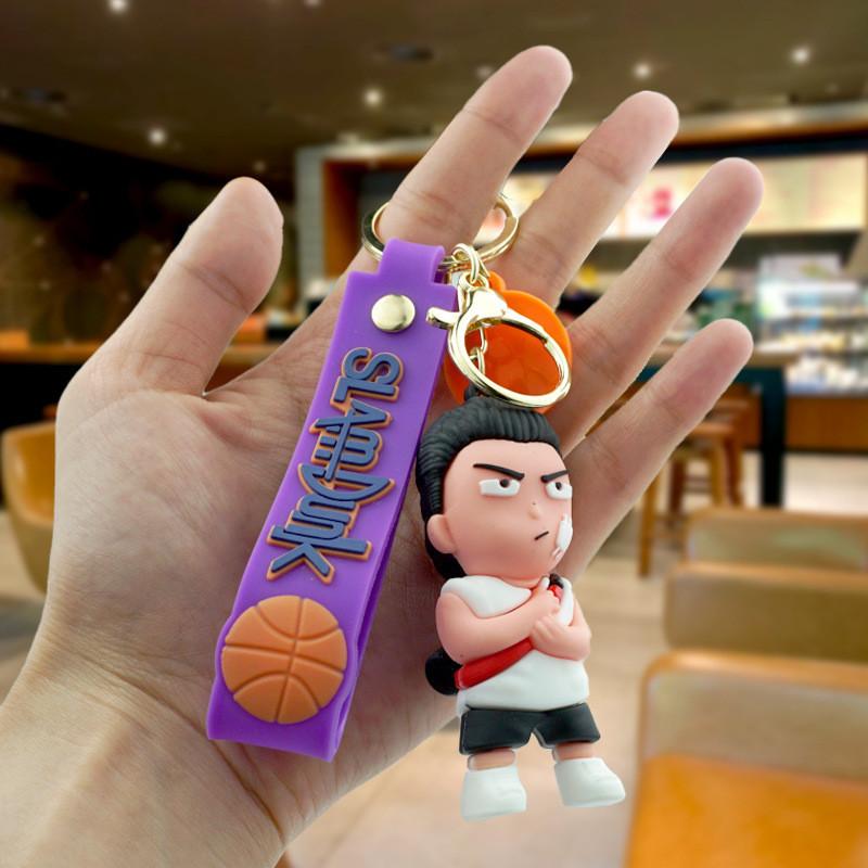 

Stylish Slam Cartoon Dunk Keychain Durable Rubber Cute Car And Bag Charm Mitsui