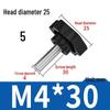 Sexpunkts gummihuvud plastvred bult handtag (M4-M12)