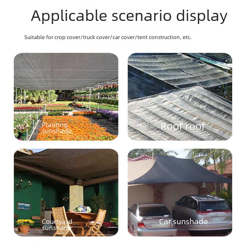 Thickened Black Edged Sunshade Net for Balcony and Garden