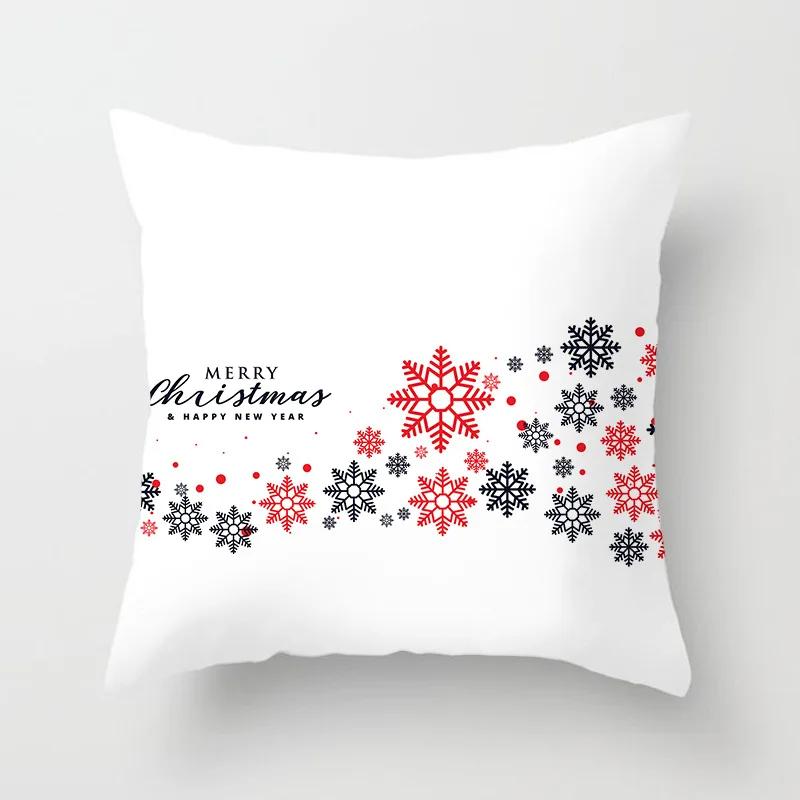 Christmas Cushion Cover Merry Christmas Decoration Pillowcases Santa Claus Throw Pillow Case Christmas Cushion Cover Navidad