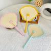 Summer travel with the same group fan, pure handmade portable fan, cute Pu Fan