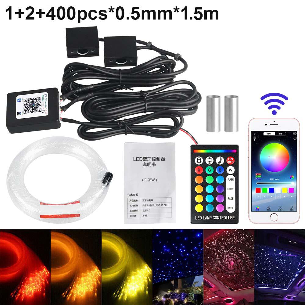 1/2/4 RGBW split machine Car Roof Star Light APP Control Fiber Optic Star Ceiling Light Starry Sky ceiling for Car Home