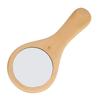 Handheld Wood Makeup Round Mirror Portable Wooden Handle Cosmetic Mirrors for Home Travel