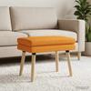 Double Layer Bench Dark Yellow 60 X 40 X 46 Cm Fabric