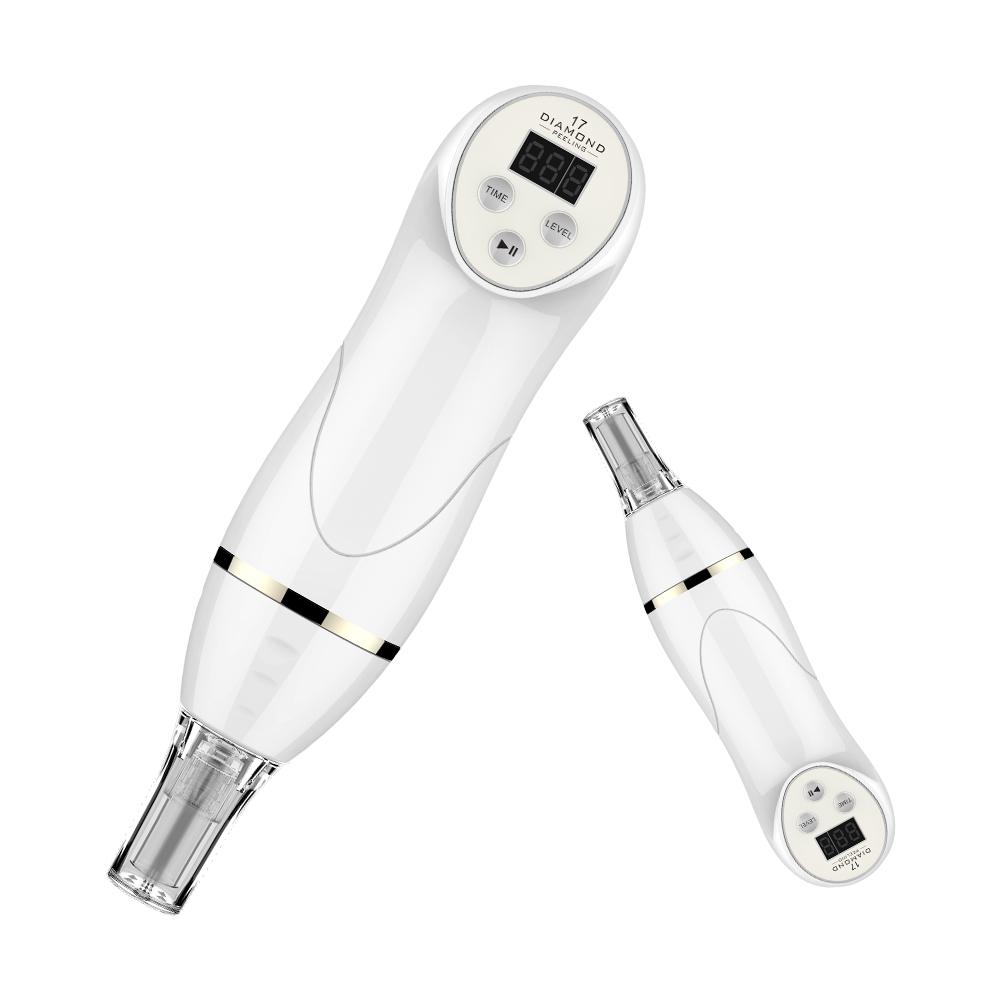 Электронный аппарат для удаления угрей и прыщей, вакуумная дермабразия, очиститель пор, косметическая машина 1PCS белый