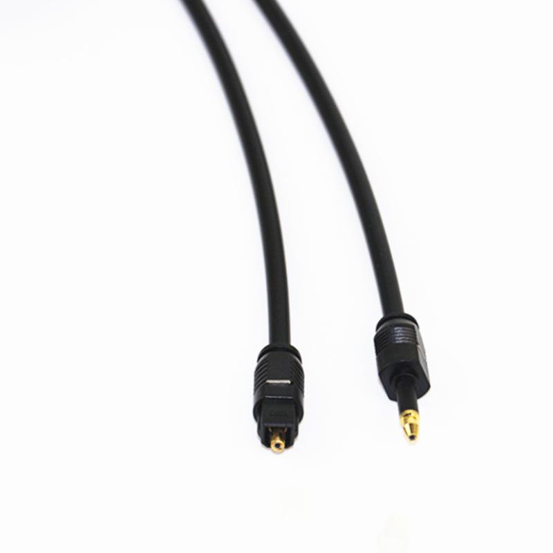 Toslink Optisches Audiokabel, Quadratischer zu Rundem Stecker, 3,5 mm, 1,5 m