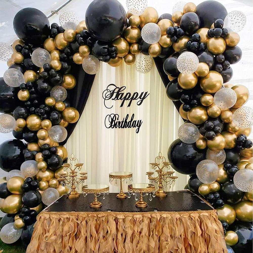 Metallic Gold Latex Balloons Multi Sizes Balloon Arch Kit for Birthday Party Graduation Baby Shower