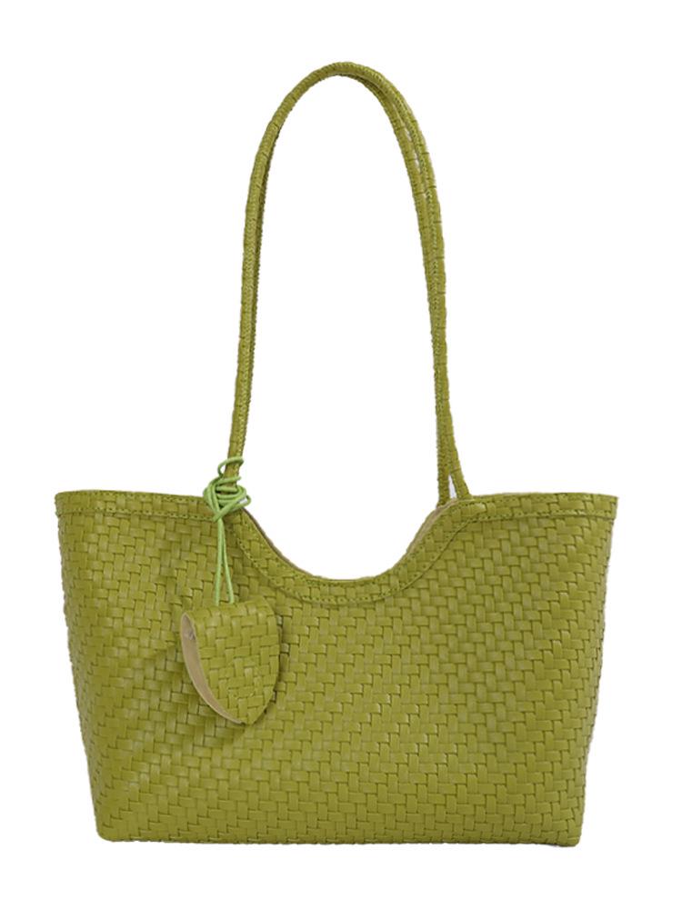 Chic Woven Tote Bag - Stylish, Large-Capacity Shoulder Bag for Casual Daily Commutes