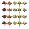Outdoor Artificial Flowers Fake Silk Chrysanthemum Bundle Simulated Flowers Autumn Uv Resistant Thanksgiving Halloween Decor