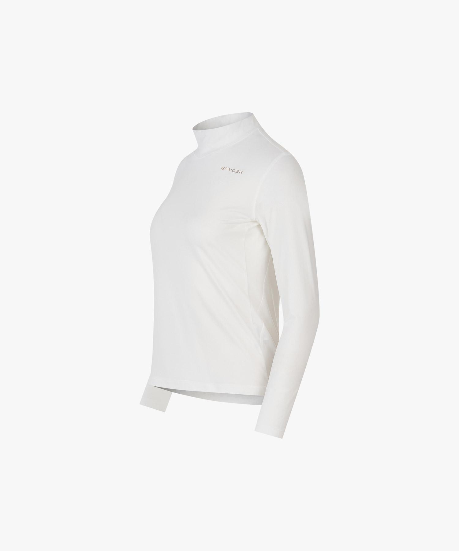 Spyder Women S Light Brushed Mock Neck T-Shirt Spjfcnrl352Wowh White/090