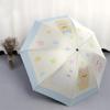 Bobo Boom, Cute Characters Automatic Folding Umbrella  8 Ribs, Durable Iron Frame, Bright Color Pattern Compact Travel Umbrella, Suitable Fo