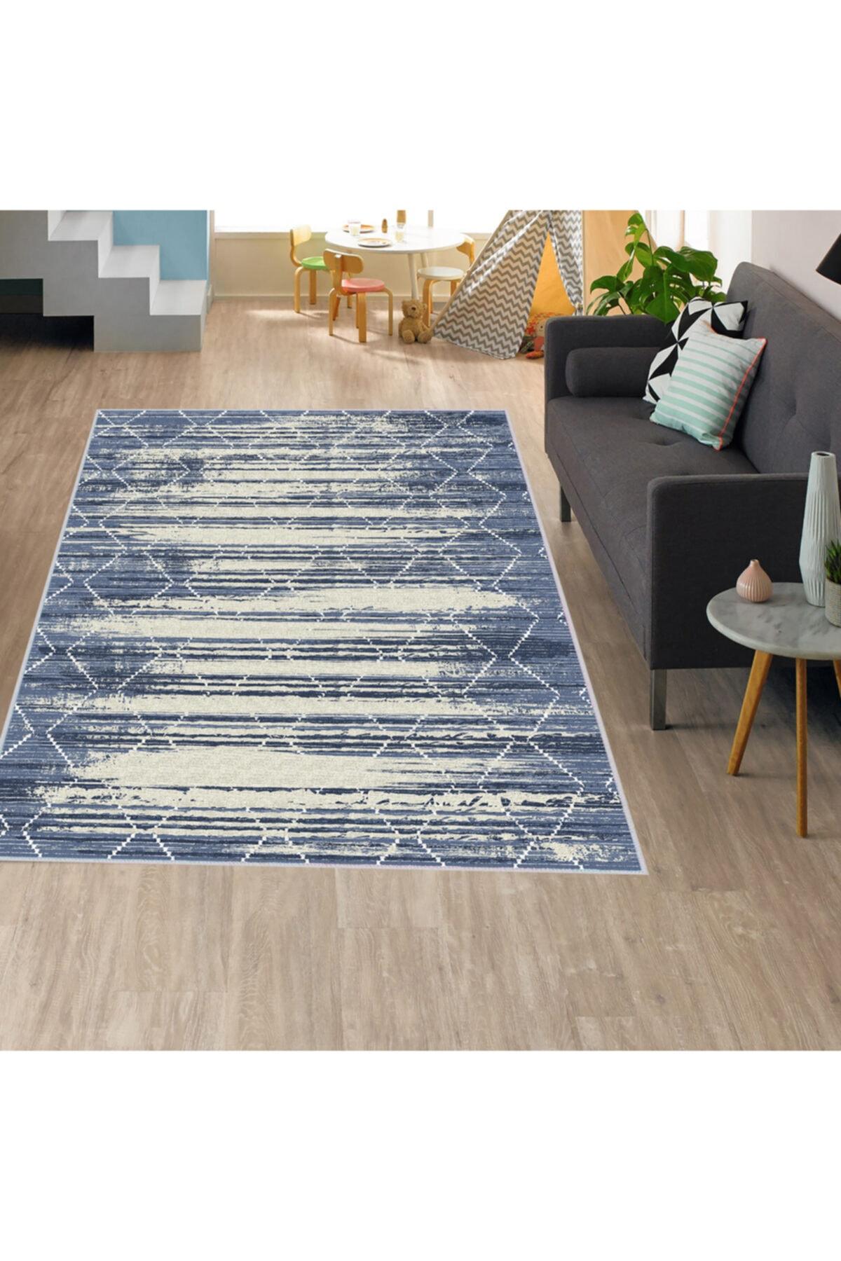

Моющийся ковер с принтом Rovigo Home RVG1619 50x80 синий