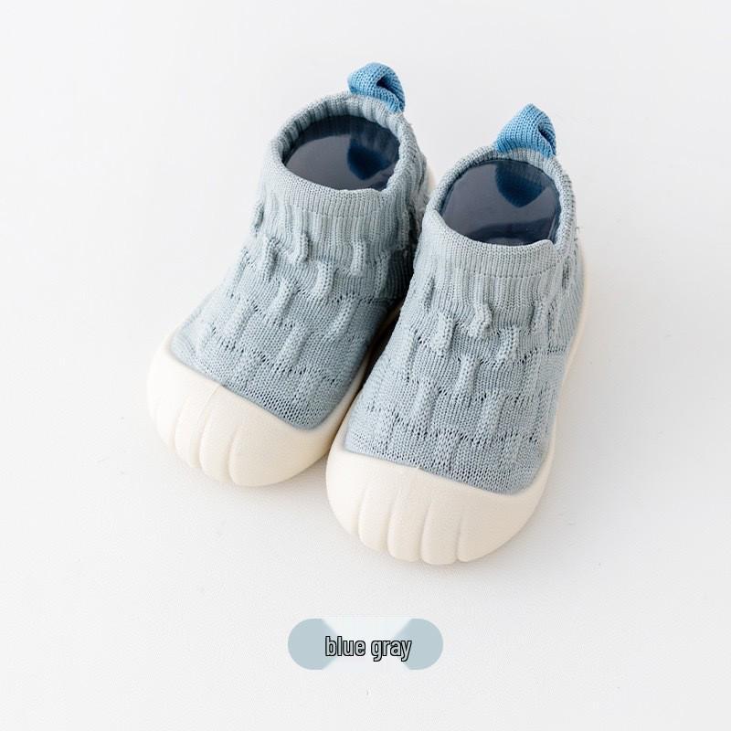 Soft Sole Non-slip Baby Walker Shoes - Solid Color Floor Socks for Boys & Girls, Ideal for Spring & Autumn Pre-walking.