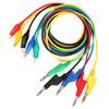 P1044 5Pcs 4mm 1m Stackable Banana Plug To Clip Test   Testing Cable Wire for Multimeter
