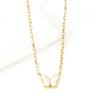Versatile Retro White Butterfly Necklace & Bracelet Set for Women