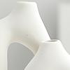 Yousheng 2 Pcs/Set Ceramic Vases Irregular Circular Cross Modern Boho Vase Minimalist Nordic Style Flower Vase for Tabletop Shelf Home Decor
