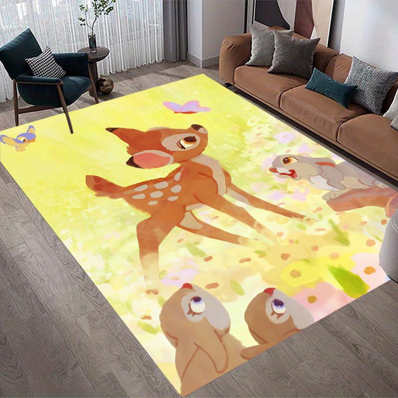 Bambi Home Sofa Decoration for Living Room & Bedroom, Non‑Slip Play Flannel Floor Mat for Game Room