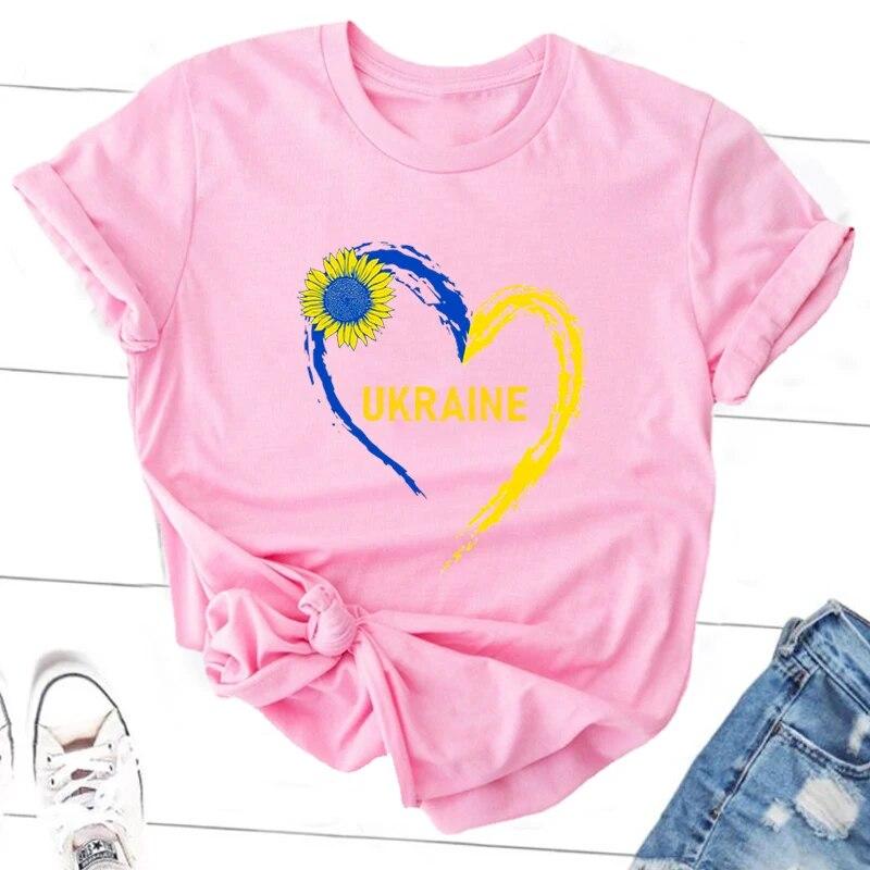 Ukraine Sunflower T-shirt Vintage Ukrainian Lovers Print Graphic T Shirts Women Short Sleeve Y2k Top Casual Tee Shirt Tops Unisex