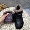 Beef Tendon Sole Lamb Wool Short Boots Women's Winter Middle-aged and Elderly Non-slip Velvet Warm Soft-soled Leather Shoes Flat Cotton Shoes