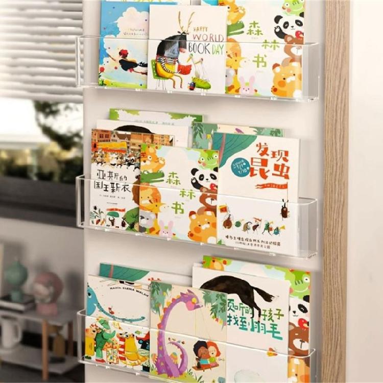 Transparent Acrylic Wall Bookcase Book Container for Students and Professionals
