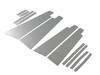 BRIGHTZ Prius and ZVW55 Stainless Steel Plated Pillar Type with Set Part Number 21707 ZVW50, ZVW51, Ultra-Mirror Panels, B, Visor, 12-Piece