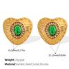 French Retro Love Color Diamond Stud Earrings Stainless Steel Gold-Plated Personalized Multi-Style Stud Earrings Women