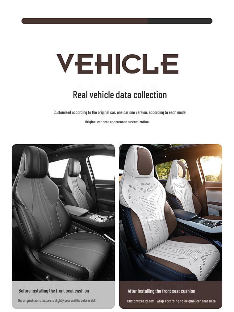 BYD Song PLUS Semi-Enclosed Suede Car Seat Cushion - Universal Saddle Pad for All Seasons