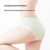 Plus Size Women's Antibacterial Cotton Mid-Waist Seamless No-Show Underwear, Moisture-Wicking, Breathable, Triangle Cut, Solid Color.