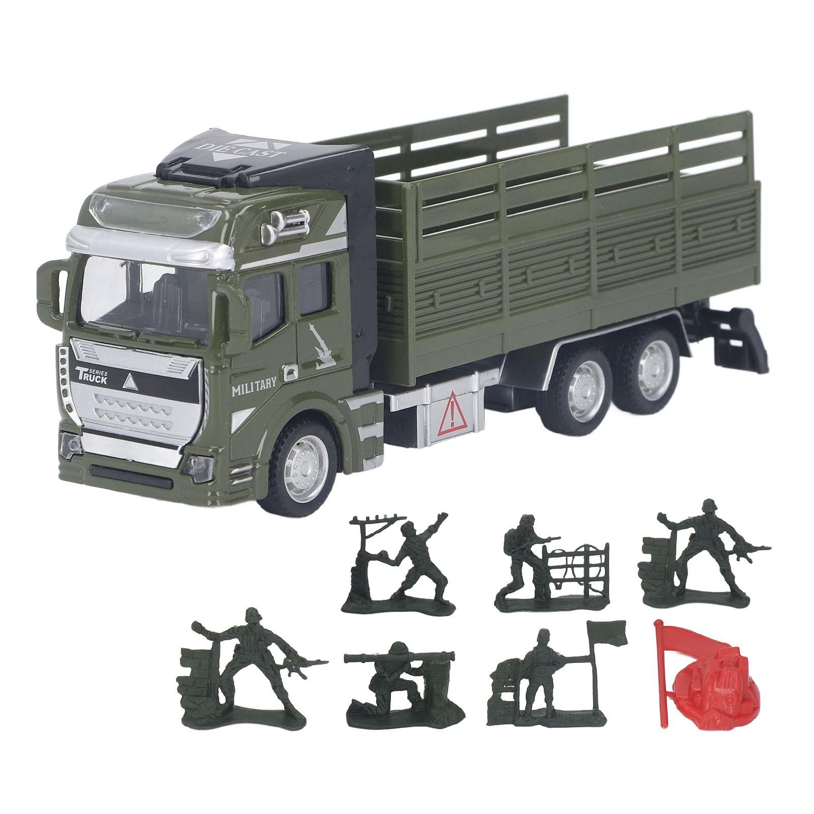 

Transport Truck Model 18.6cm Length Metal Alloy Pullback Transporter Truck Model Toy for Play