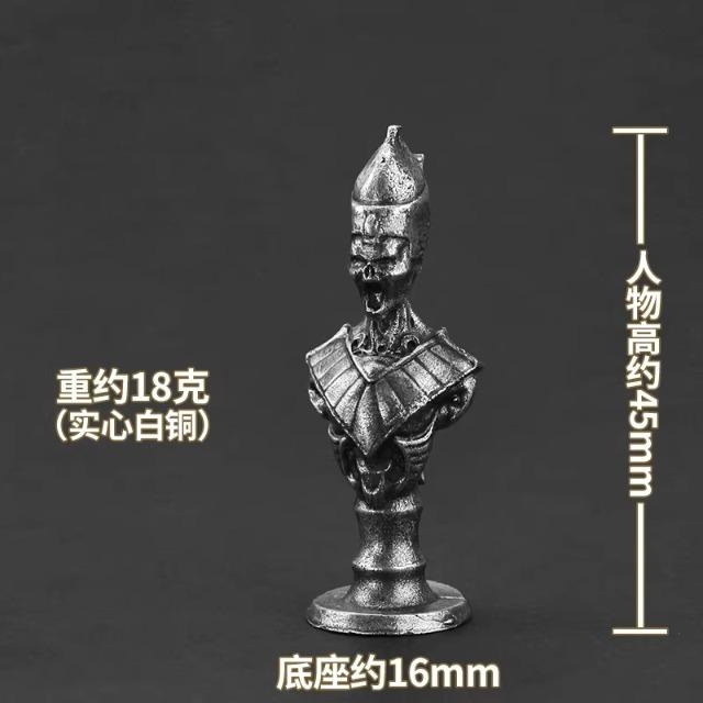 Solid Brass Metal Luxury Chess Pieces Set Ancient Egyptian Pharaoh Theme Vintage Desktop Decor for Men Gift Collection