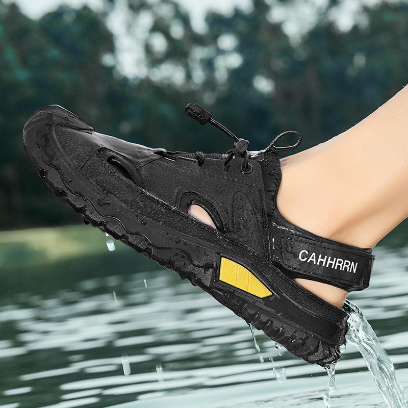 Sneaker Herren Sport Zehengeschlossene Sandalen Sommer Outdoor Wandern Mesh Schuhe Atmungsaktiv Lässig Weiche Sohle Männliche Schuhe