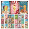 Soft Serve Ice Cream Iron Poster Painting Tin Sign Vintage Wall Decor for Cafe Bar Pub Home Beer Decoration Crafts