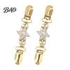 Cardigan Clip 2Pcs Vintage Sweater Clips for Women Girls, Retro Faux Pearl And Rhinestones Clips, Elegant Button Collar Pin Dresses Shawls, Adjustable