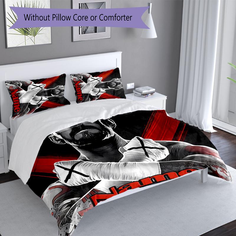 3pcs Custom Name CM Punk Set,Includes 1 Duvet Cover and 2 Pillowcases,All-season Bedroom Decor