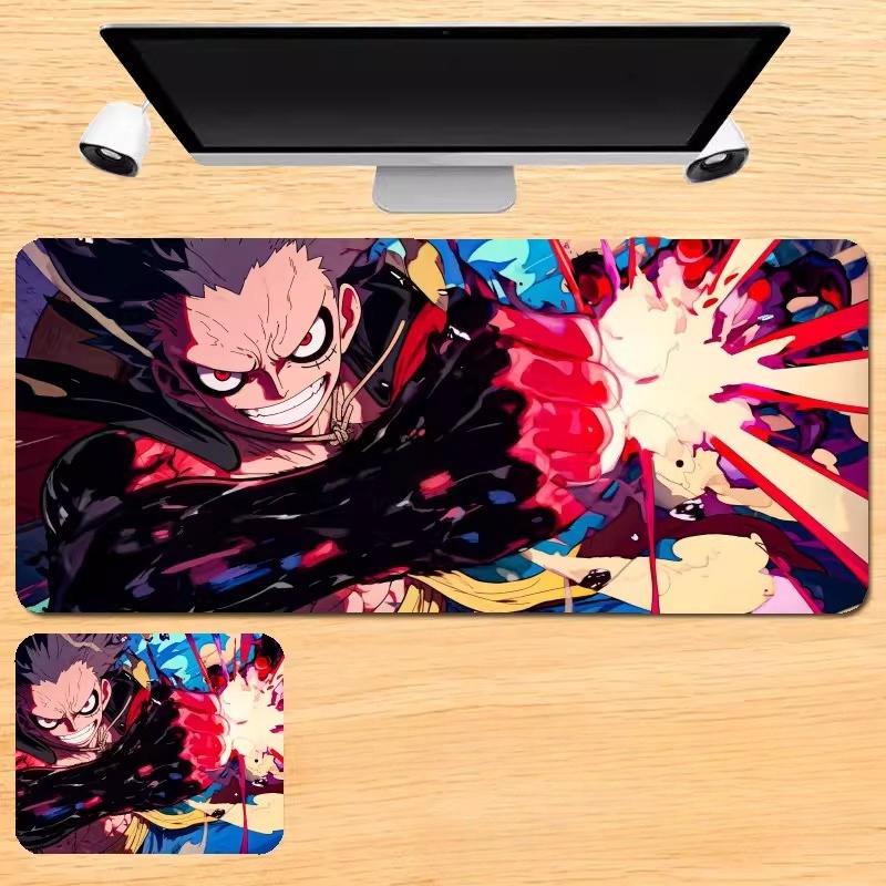 Japanese Anime ONE PIECE Leather Mouse Pad Oversized Boys Animation E-sports Game Keyboard Pad Monkey D. Luffy Computer Desk Pad Non-slip Mouse Pad