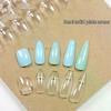 120/320Pcs Clear Solid Oval Triangle Square Shape Nail Tools Nail Table Color Card Display DIY Manicure Nail Tips Practice Tools