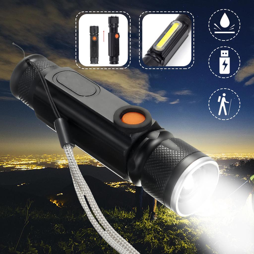 15000LM T6 COB LED Tactical USB Rechargeable Zoomable Flashlight Torch Lamp 15000LM T6 COB LED Tactical USB Rechargeable Zoomable Flashlight Torch Lamp