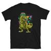 Funny Fat Tuesday Mardi Gras T-Rex Carnival Short-Sleeve Unisex T-Shirt