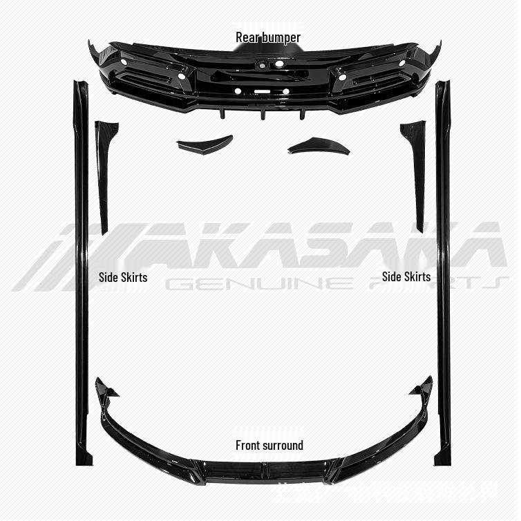 AKASAKA Sport Body Kit for Xiaomi YU7: Modified Front Lip, Rear Diffuser, and Side Skirts