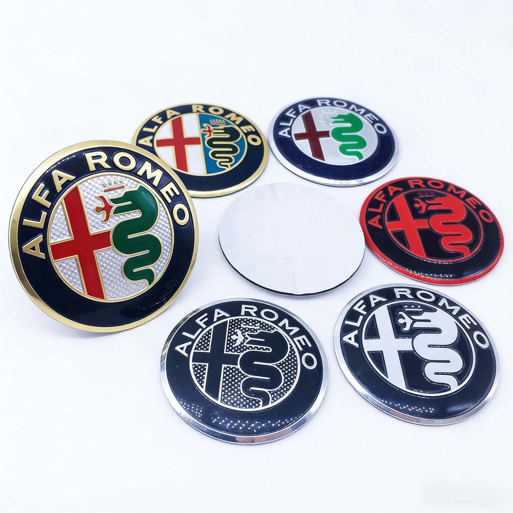 20Pcs for Alfa Romeo Wheel Hub Caps 40-60mm 6-Color Center Cover Stickers For Giulietta Mito Stelvio GTAM Car Emblems CVQ1