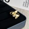 Exquisite unicorn rainbow personality flower butterfly fairy tale niche design ring female butterfly four-leaf clover light luxury ring