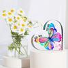2D Fla Colorful Butterfly Acrylic Heart Decoration Plaque, Inspirational Faith Gift, Suitable for Wall Decoration, Porch, Room, Villa, Accents Home, H