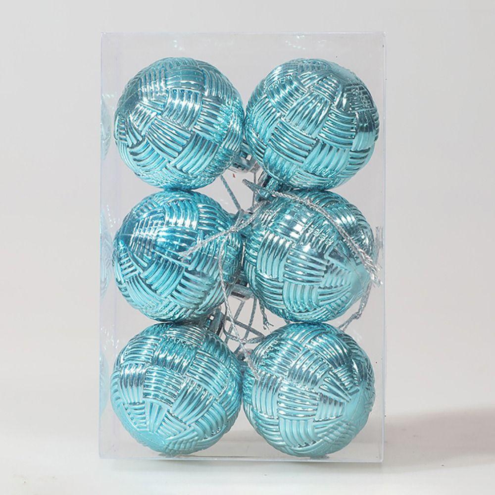 6ks Party Dekorace Strom Ornament Plastové vánoční závěsné koule Barevné vánoční dekorativní koule