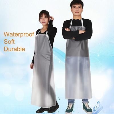 Waterproof Transparent PVC Apron 43" X 31" Unisex Heavy Duty Aprons Clear Plastic Oil Stain Resistant Aprons for Kitchen Cooking Cleaning Dishwashing